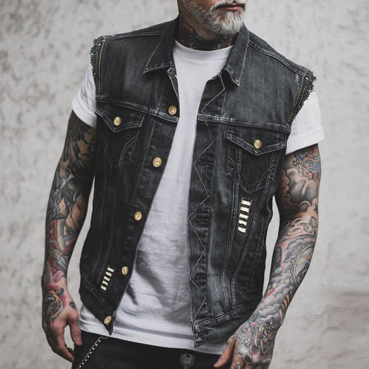 Echoarchiv Stylische Denim Weste für Herren