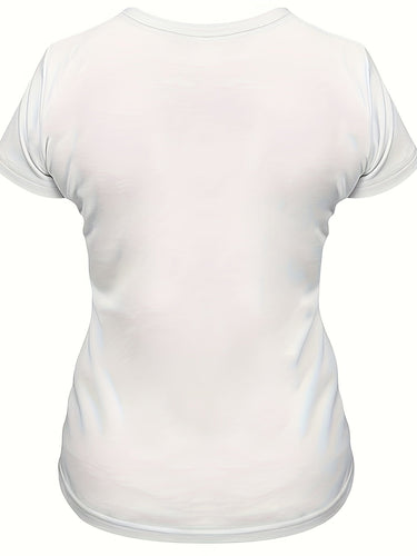 Echoarchiv | Damen T-Shirt Sommershirt mit Hühnerdruck, Rundhalsausschnitt, Kurze Ärmel, Lässig und Komfortabel
