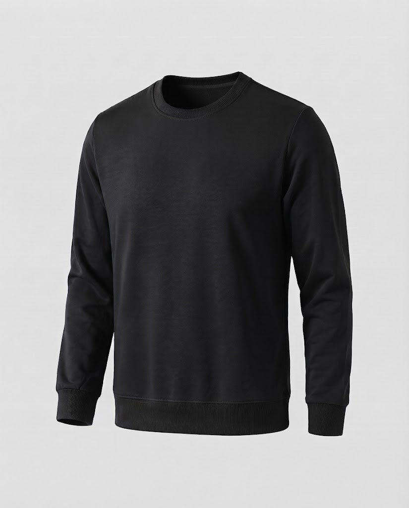 Herren Rundhals‑Sweatshirt aus Baumwollmix in Oversize‑Passform mit gerippten Bündchen Echoarchiv