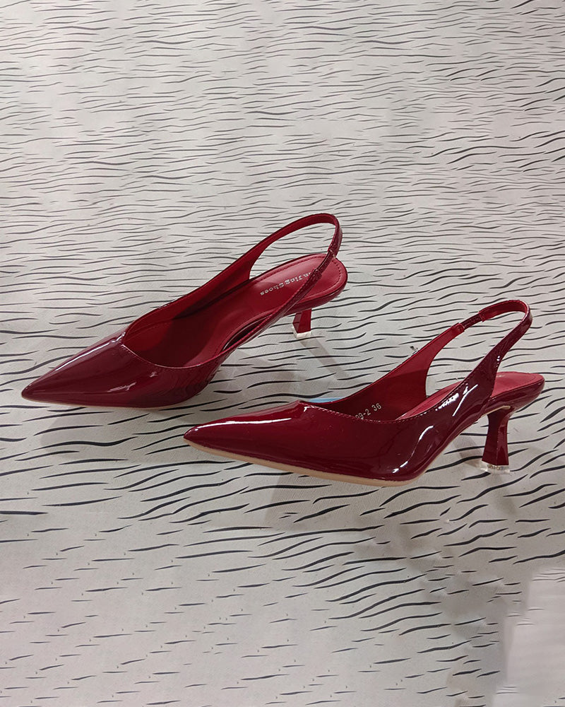 Echoarchiv | Einfarbige, Temperamentvolle High Heels mit Spitzer Zehenpartie