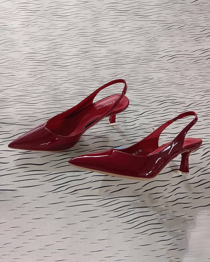Echoarchiv | Einfarbige, Temperamentvolle High Heels mit Spitzer Zehenpartie