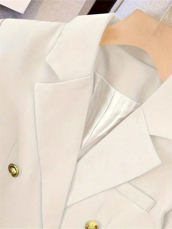 Eleganter Business Slim Blazer mit goldenen Knöpfen Ideal für alle Jahreszeiten – Valéne