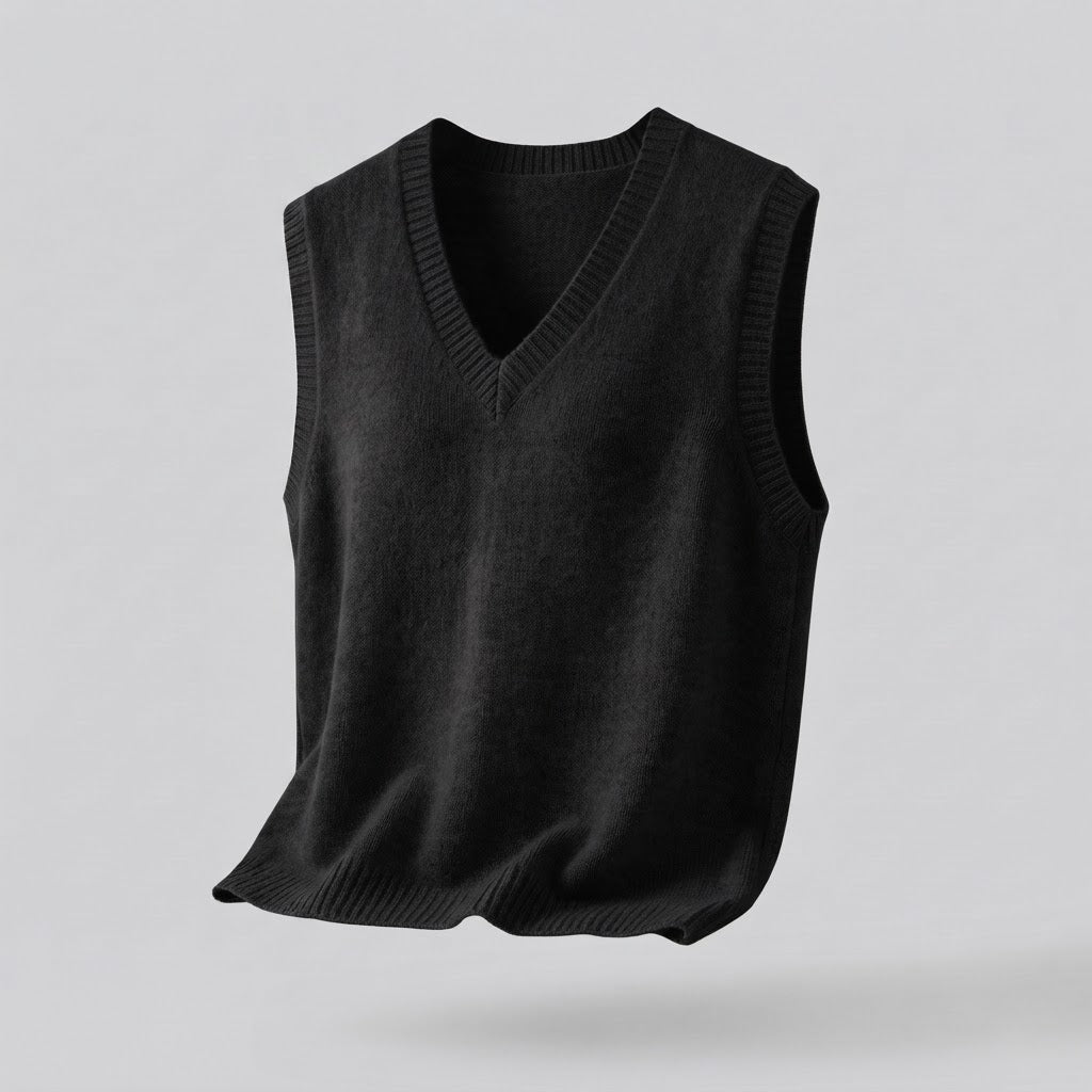 Damen Ärmellose leicht ausgestellte Feinstrickweste mit V‑Ausschnitt und kuscheliger Mohair‑Optik Echoarchiv