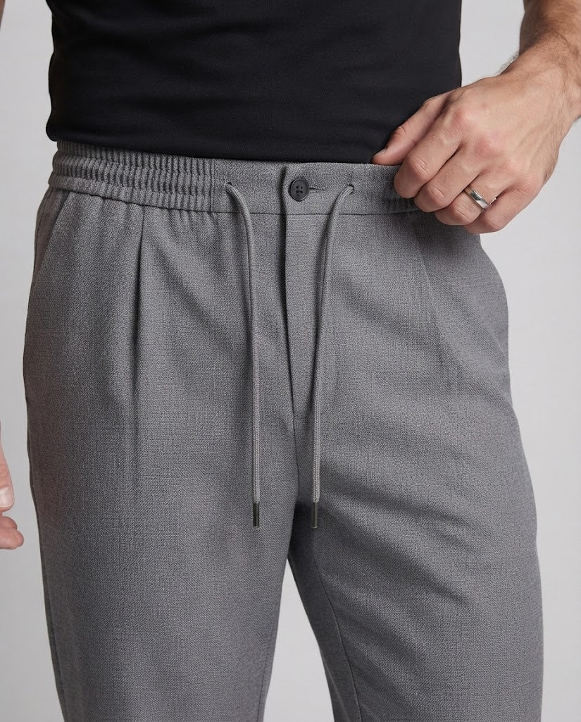 Herren Leichte Relaxhose mit elastischem Bund, Tunnelzug und softer Bügelfalte Echo Archiv