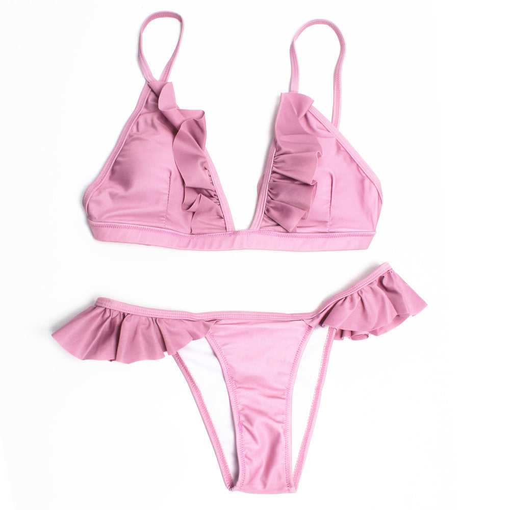 Damen Rüschenschnitt Triangel-Bikini Echo Archiv