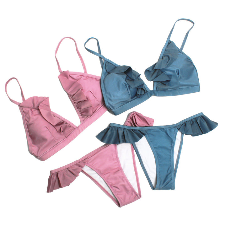 Damen Rüschenschnitt Triangel-Bikini Echo Archiv