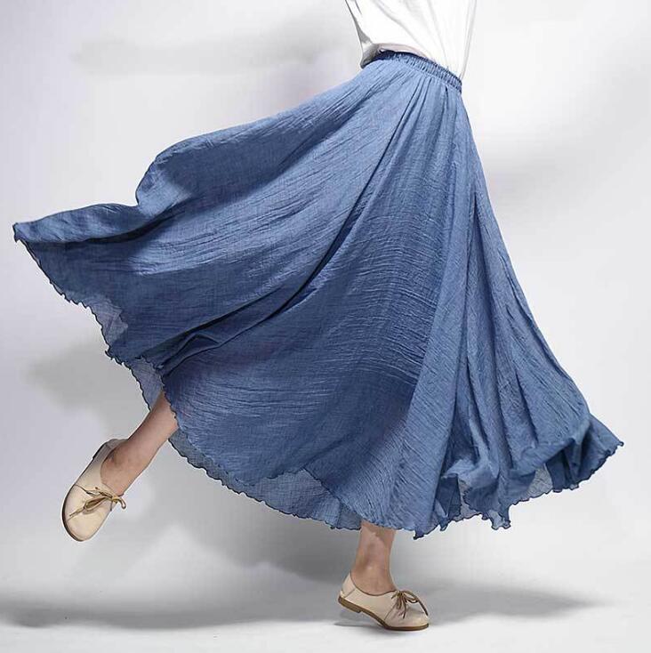 Echoarchiv | Lässig Fallender Boho Maxi Rock für Damen