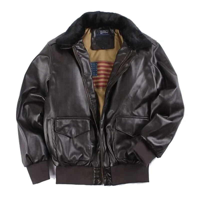 Echoarchiv | Herren Lederjacke mit praktischen Taschen