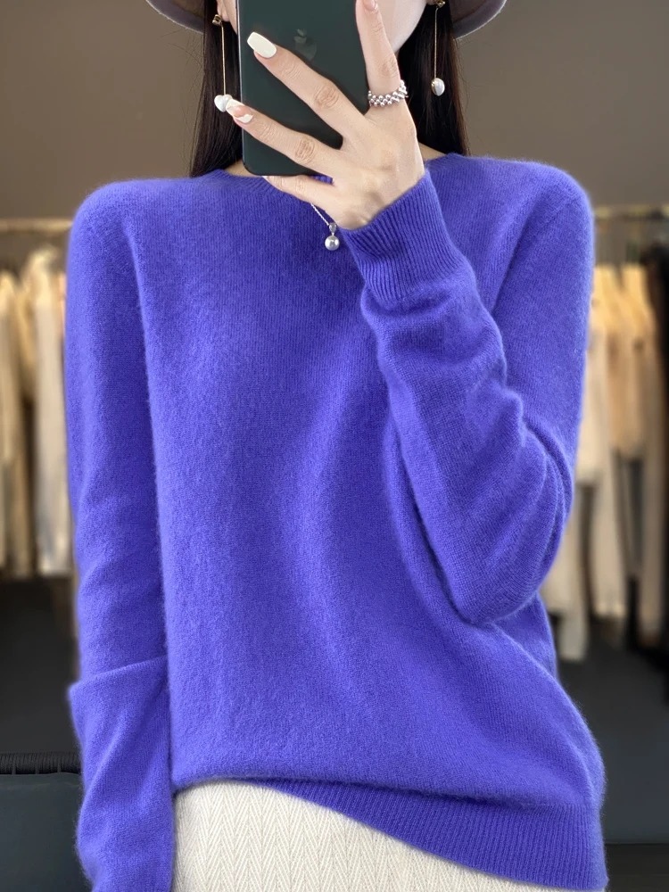 Echoarchiv | Pullover Damen Runder Ausschnitt Weicher und Eleganter Strickpullover