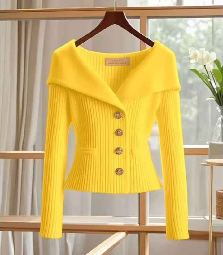 Strickjacke Damen Kurz Cardigan für Übergangsjahre – Veloura