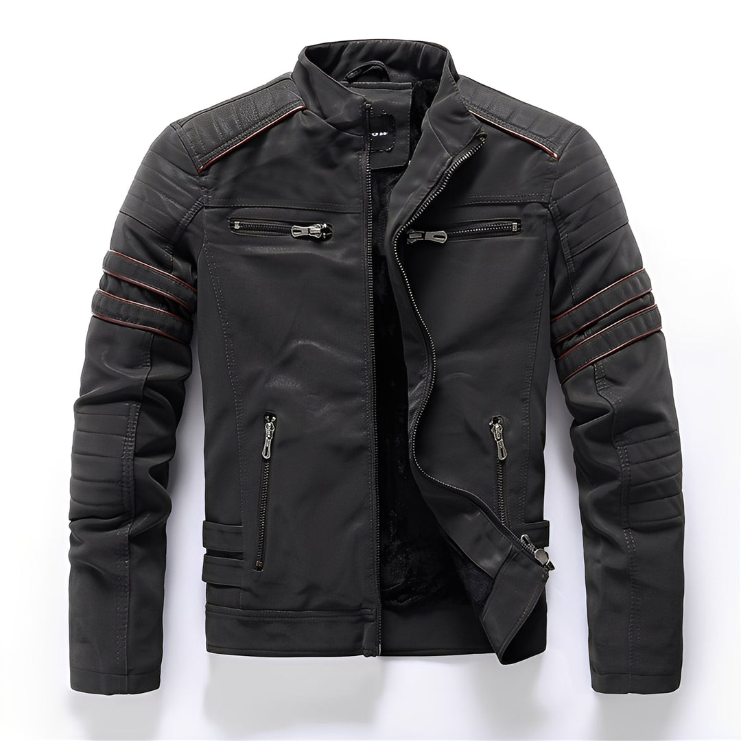Echoarchiv | Stylische Motorrad Vegan-Lederjacke für Herren