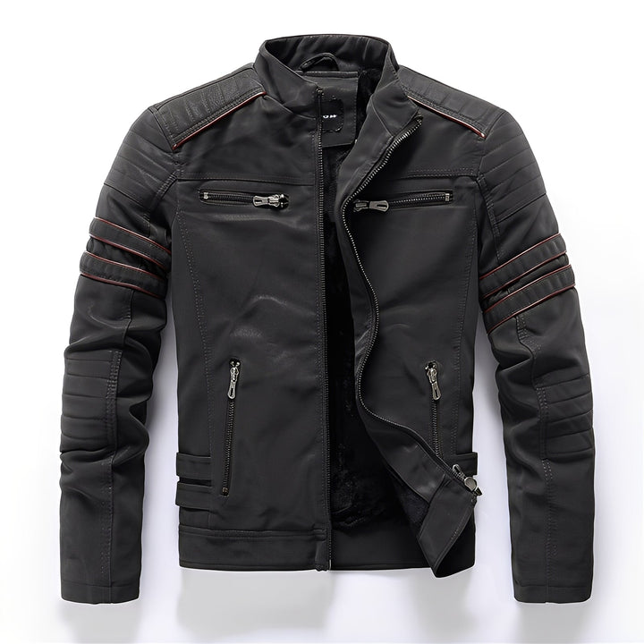 Echoarchiv | Stylische Motorrad Vegan-Lederjacke für Herren