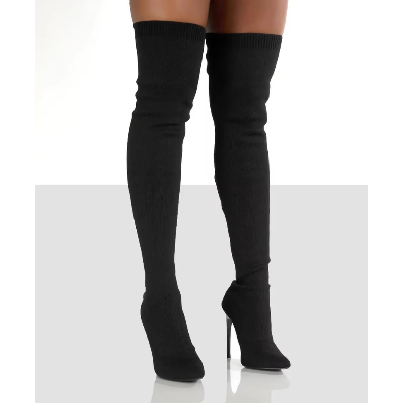 Echoarchiv | Overknee Stretch Stiletto Stiefel Elegante Damen Stiefel