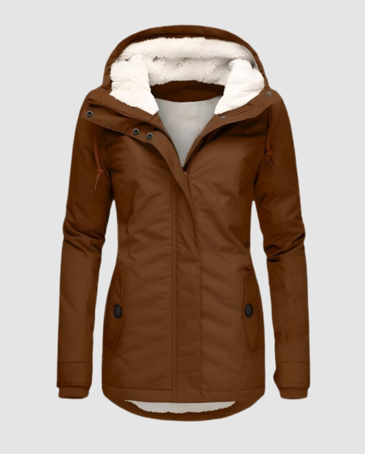 Lange Gefütterte Winterjacke Damen | Echoarchiv