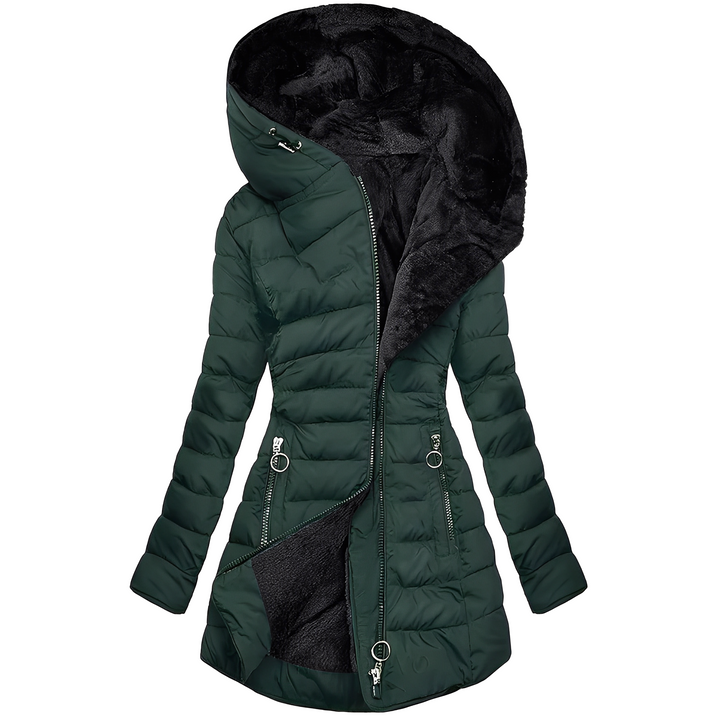 Echoarchiv | Echoarchivrne Damen-Winterjacke mit Kapuze