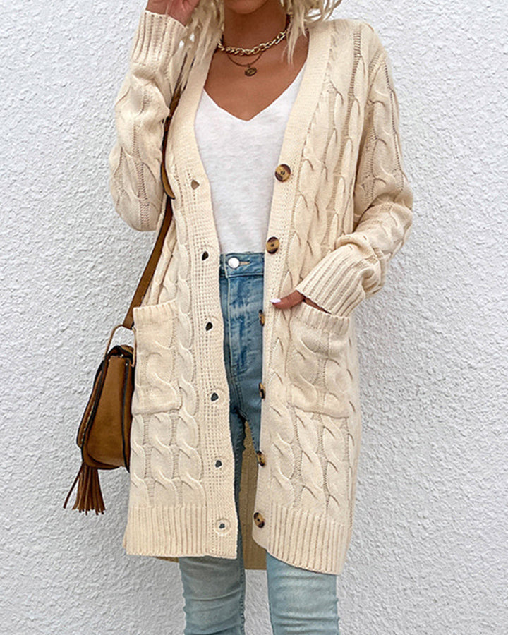 Echoarchiv | Langärmlige Strickjacke Bequeme Damenjacke