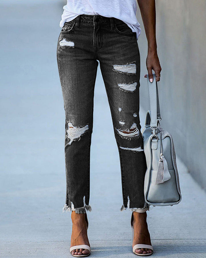 Echoarchiv | Damen Schicke Zerfledderte JEchoarchivns Denim