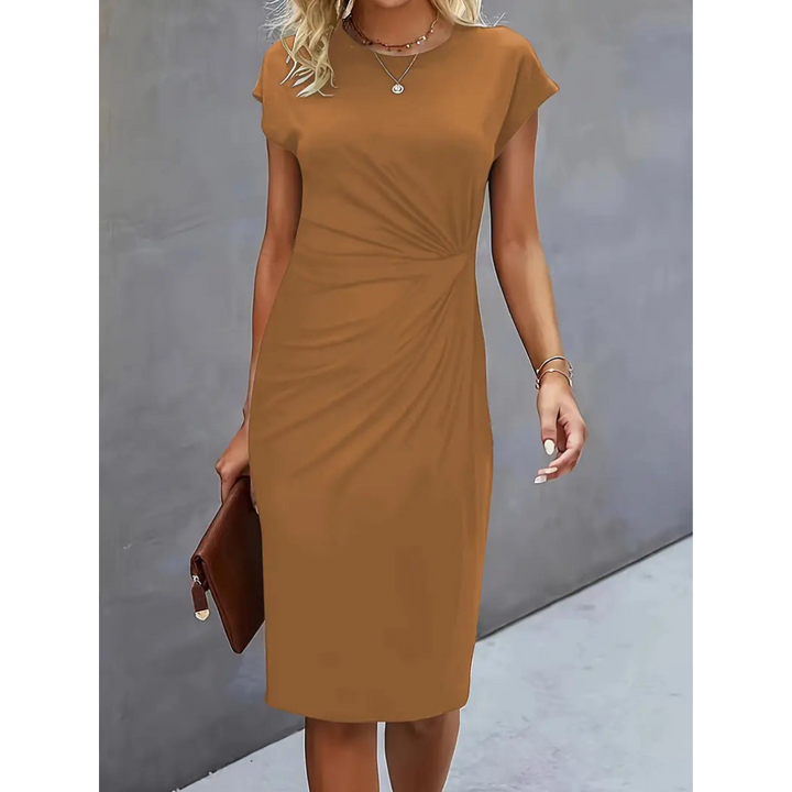 Echoarchiv | Damen Taillenakzent Stil Kleid Kurzärmlich