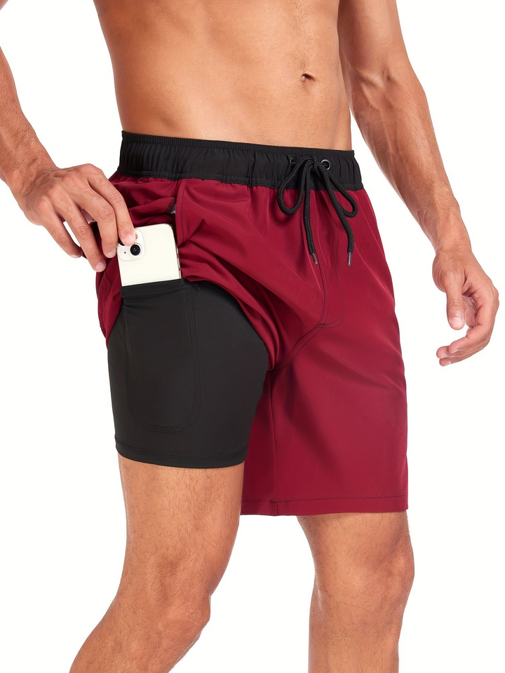 Echoarchiv | Schnell Trocknende Herren Badehose Doppelschicht Design
