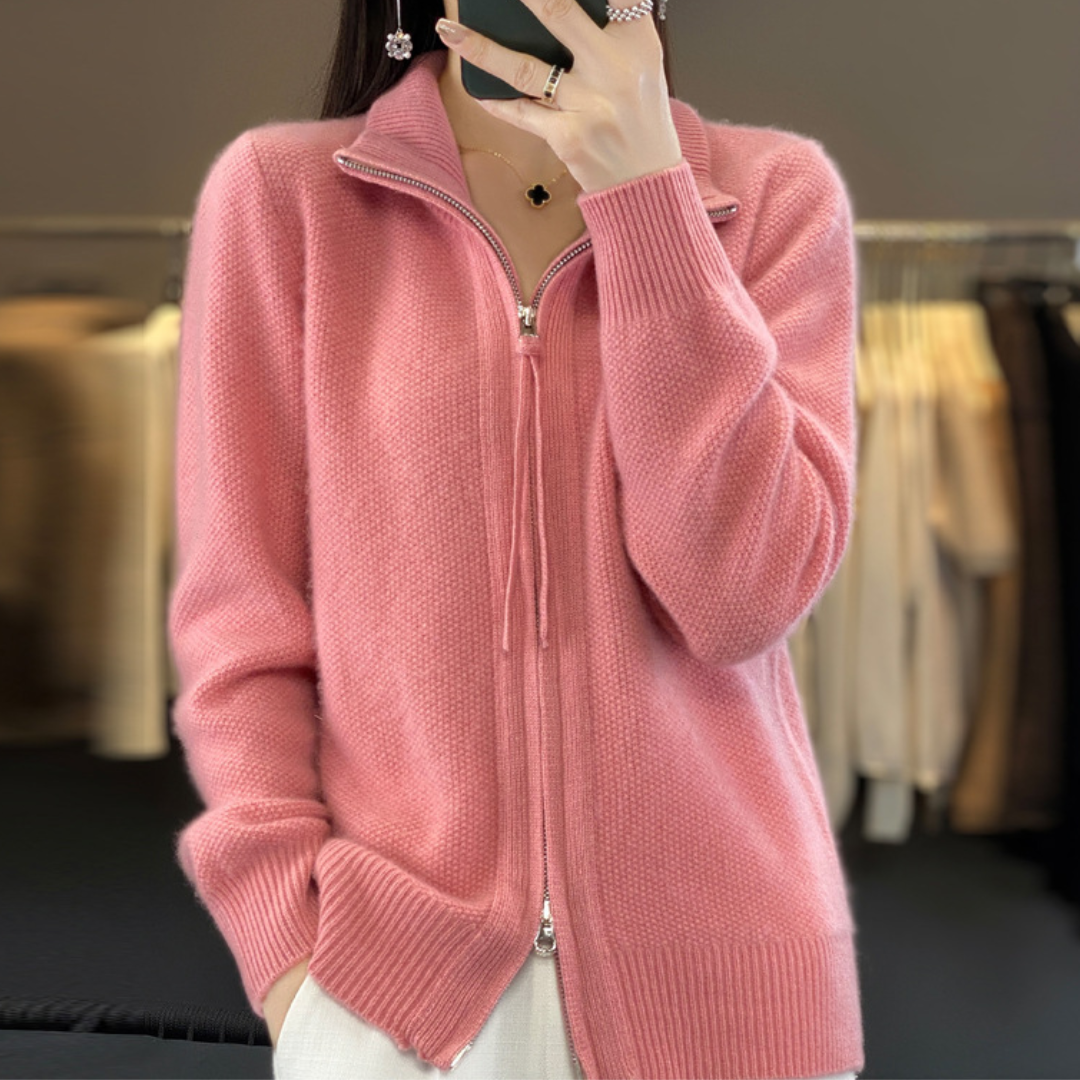 Echoarchiv | Strickjacke mit elegantem Design und Reißverschluss