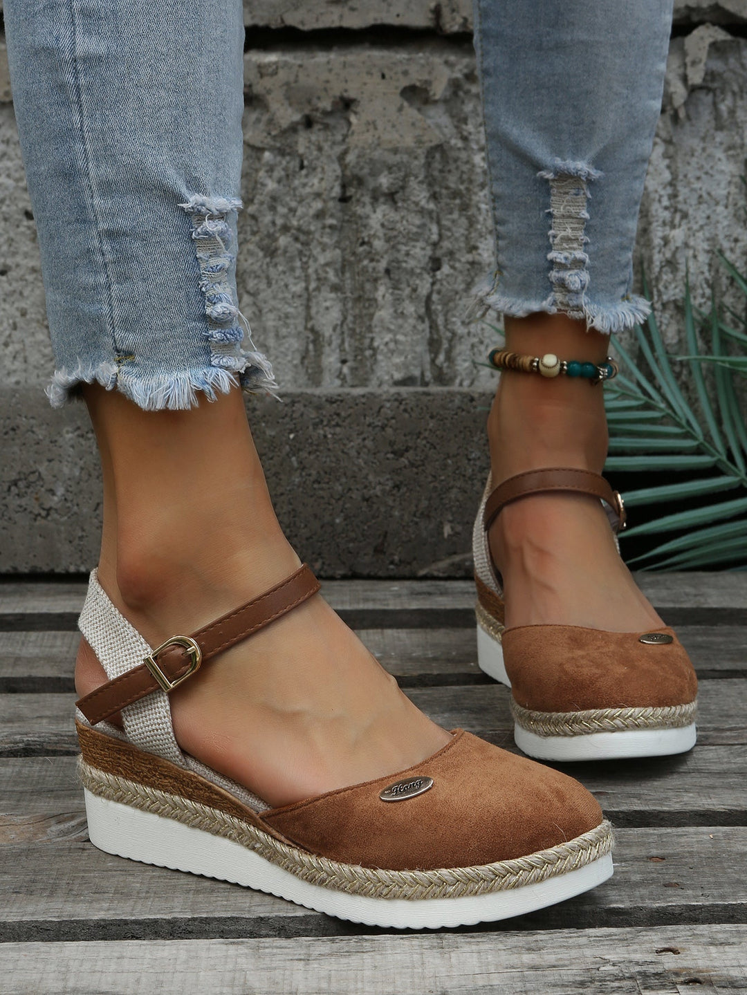 Orthopädische Trendy Braune Espadrilles – Lioré