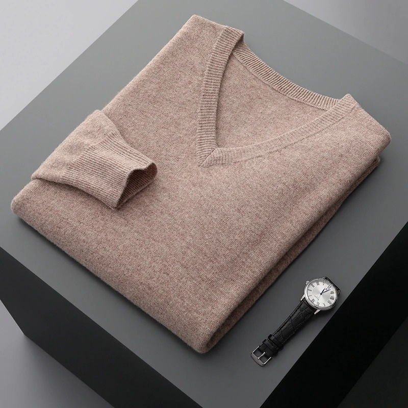 Echoarchiv | Pullover Herren, V-ausschnitt, Weiches Strickmaterial