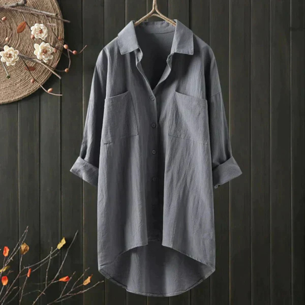 Echoarchiv | Luftige Oversize Bluse Aus Baumwolle