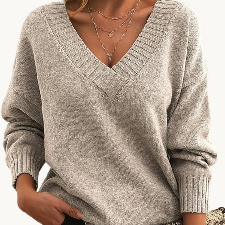 Echoarchiv |Pullover mit V-Ausschnitt für Frauen