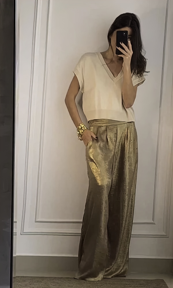 Damen Top- und Hosen-Set mit Bequemem Schnitt & Stylischem Design | Echoarchiv