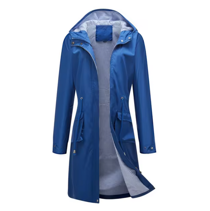 Echoarchiv | Lange Wasserdichte Jacke mit Kapuze für Damen