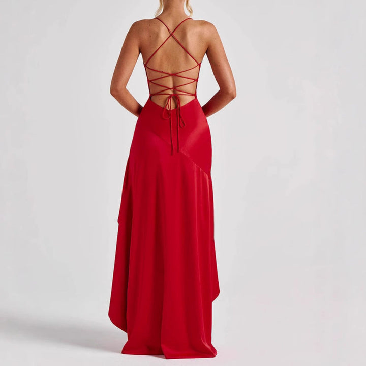 Echoarchiv | Rückenauschnitt Rüschen Unregelmäßiges Kleid