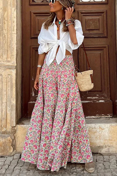 Sommer Lange Röcke Boho Print – Rosévia