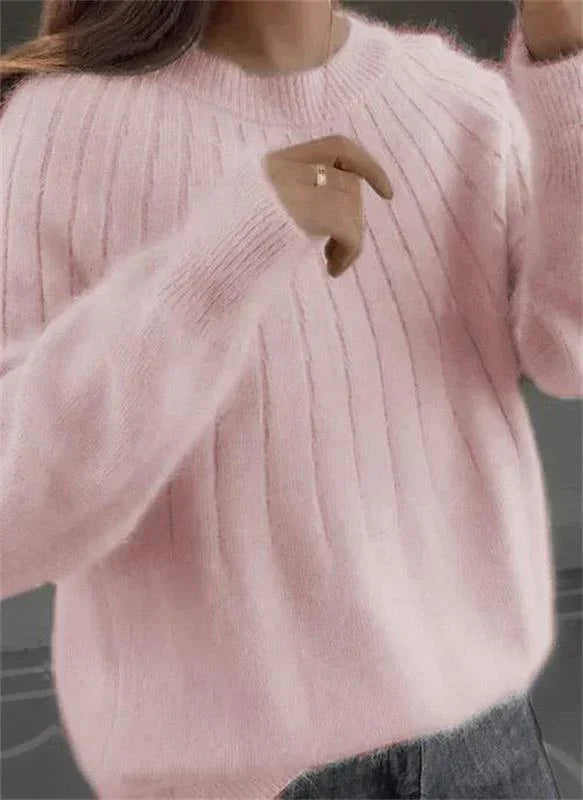 Fluffige gestrickter Pullover