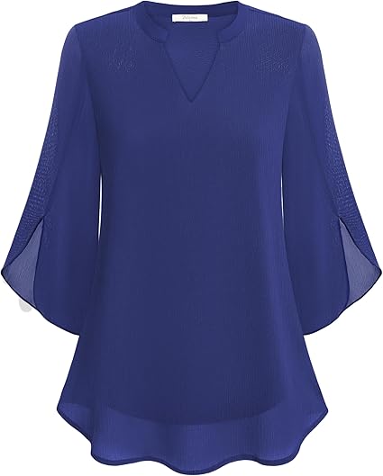 Echoarchiv | Doppelter Schichten Chiffon-Bluse