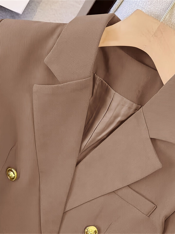 Eleganter Business Slim Blazer mit goldenen Knöpfen Ideal für alle Jahreszeiten – Valéne