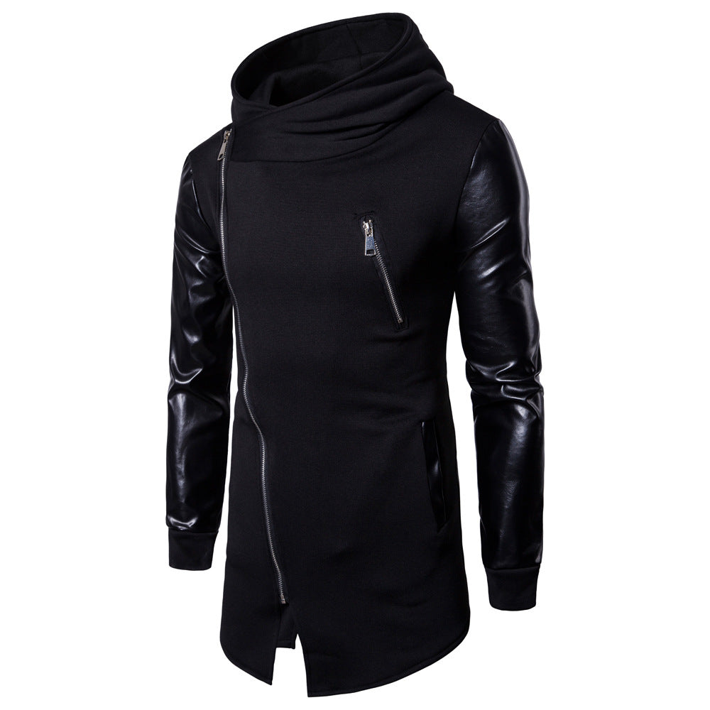Herren Modische Kapuzenjacke mit strukturierten Ärmeln und elegantem Reißverschluss Echoarchiv