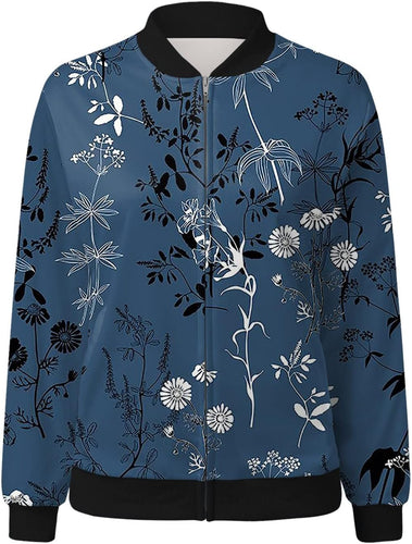 Echoarchiv | Bomberjacke mit Blumenmuster für Damen