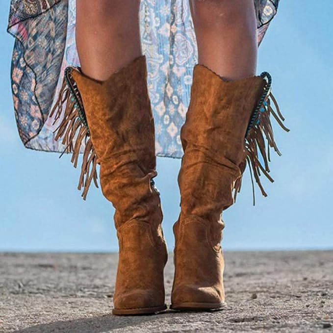 Echoarchiv | Western Cowboy Stiefel mit Fransen