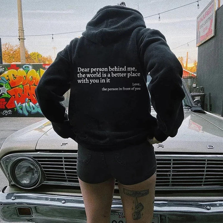 Echoarchiv | Hoodie mit Rücken-Spruch
