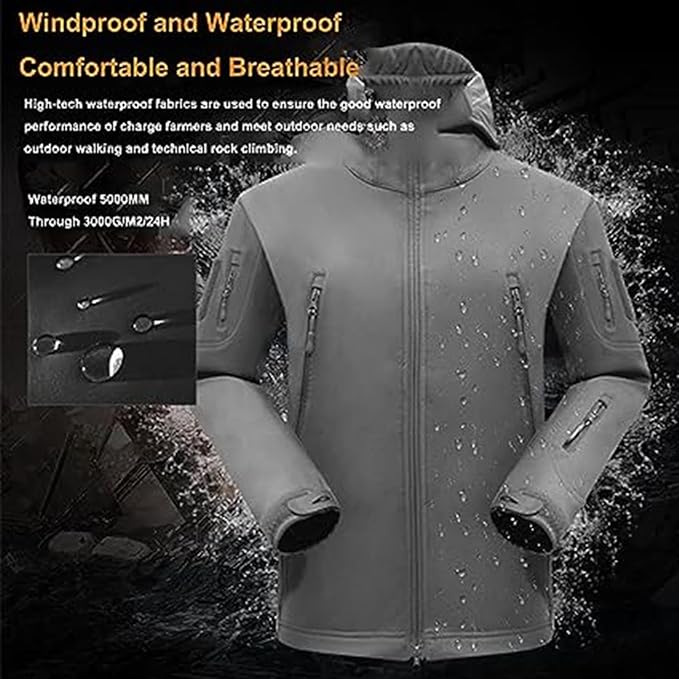Herren multifunktionale Jacke mit Fleece-Innenfutter und Reißverschluss – Echoarchiv