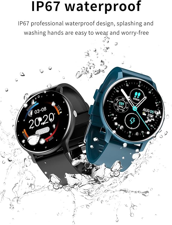 Echoarchiv | Wasserdichte Unisex Smartwatch mit Fitness Tracker und Herzfrequenzmesser