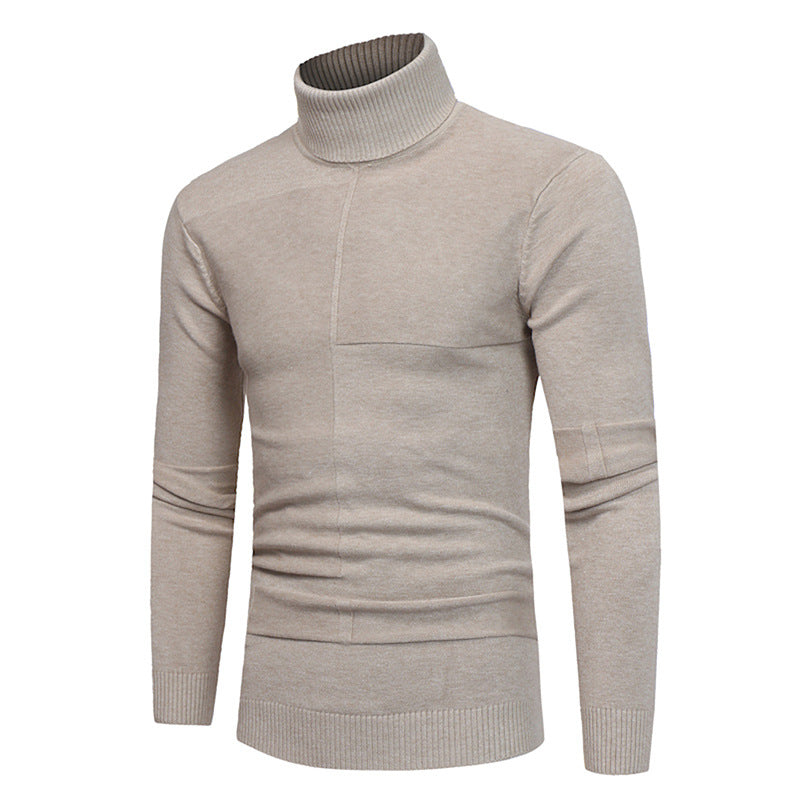 Herren Hochwertiger Rollkragenpullover aus weichem Strick Echoarchiv