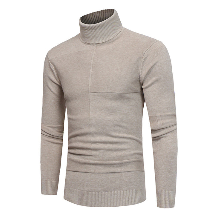 Herren Hochwertiger Rollkragenpullover aus weichem Strick Echoarchiv