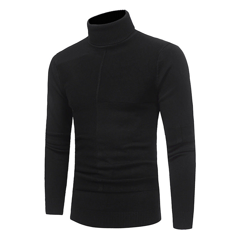 Herren Hochwertiger Rollkragenpullover aus weichem Strick Echoarchiv