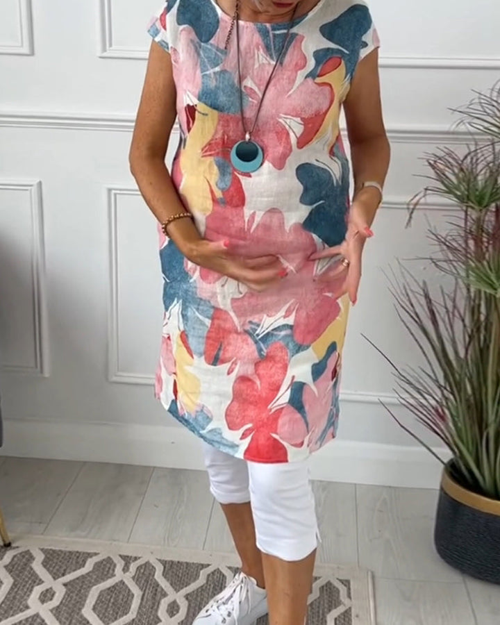 Echoarchiv | Lässiges Longtop mit Farbenfrohem Blumenprint