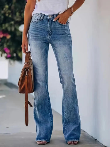 Gewaschene Bootcut-JEchoarchivns mit viel Stretch für Damen
