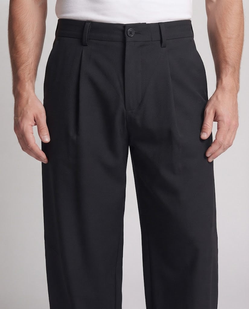 Herren Extraweite Bundfalten-Palazzo-Hose mit seitlicher Utility-Tasche Echo Archiv