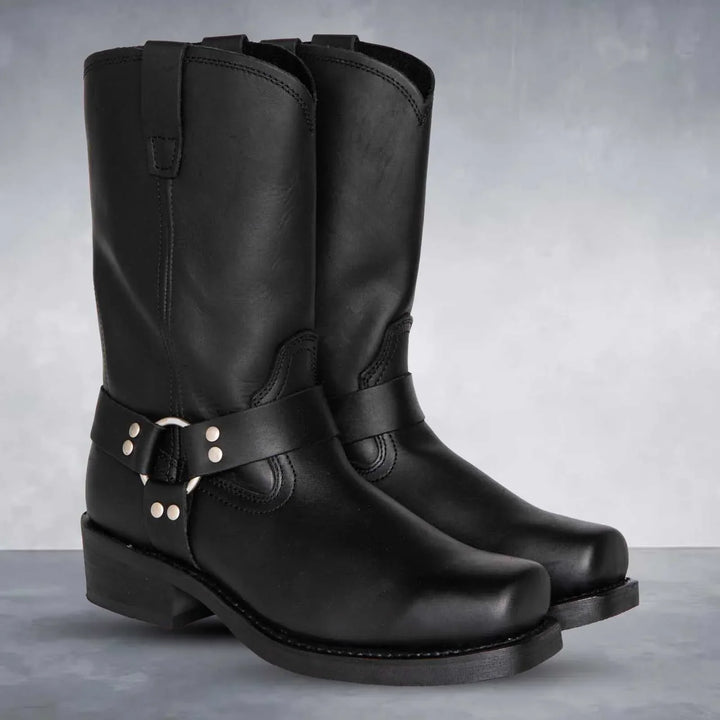 Retro-Cowboystiefel aus Leder Echoarchiv