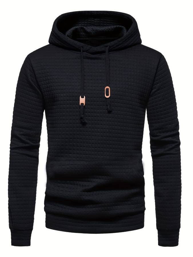 Echoarchiv - Lässiger Waffelmuster Hoodie für Männer
