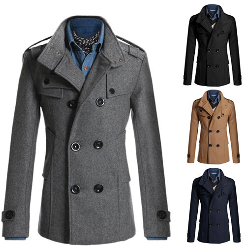 Herren eleganter Überzieh-Mantel mit modischem Schnitt und praktischen Taschen Echoarchiv